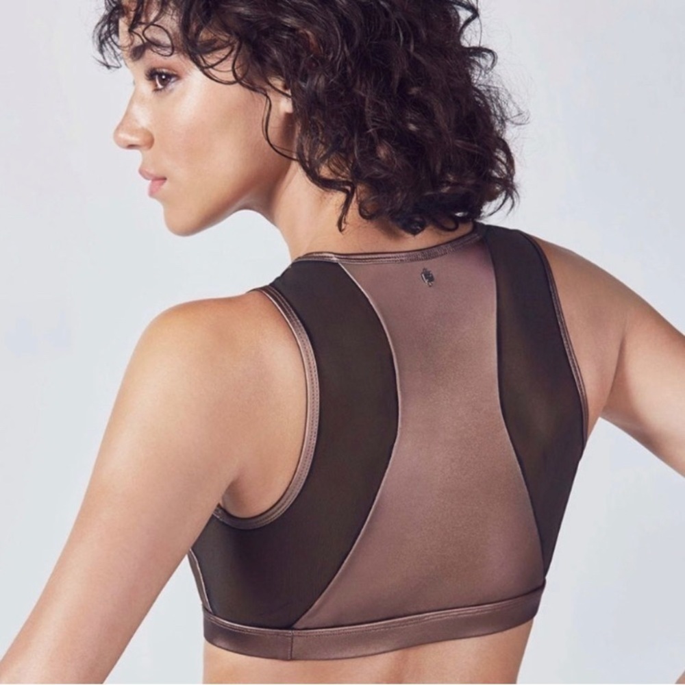 Fabletics Camryn Metallic Sports Bra Size XXS NWT - Picture 2 of 10